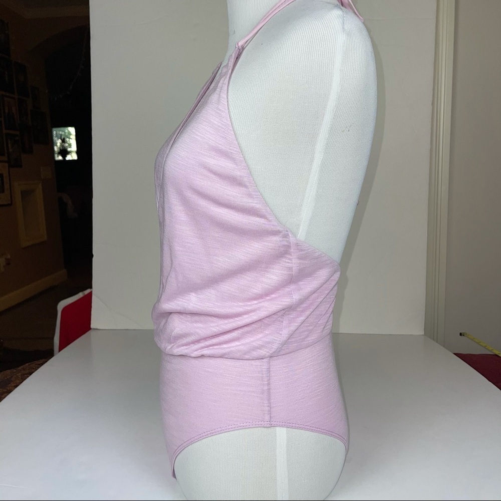 NEW Blue Life Lilac Deep V Haley Halter Bodysuit XS - Picture 9 of 14